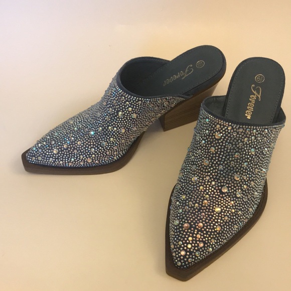 New Forever embellished mules Sz 6.5 - Picture 3 of 5